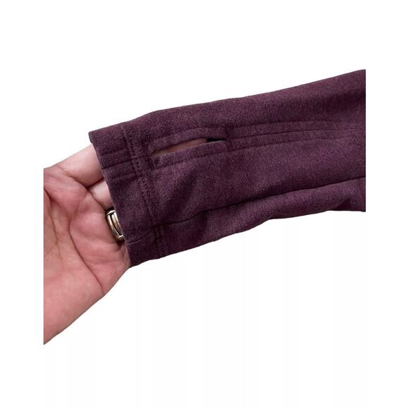 Lululemon That's a Wrap Heathered Bordeaux Drama Button Jacket Size 4 Small - Picture 6 of 10